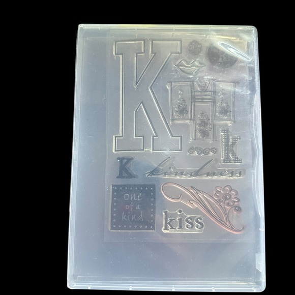 Clear Stamp Set with Letter K and K word Designs - Picture 1 of 2